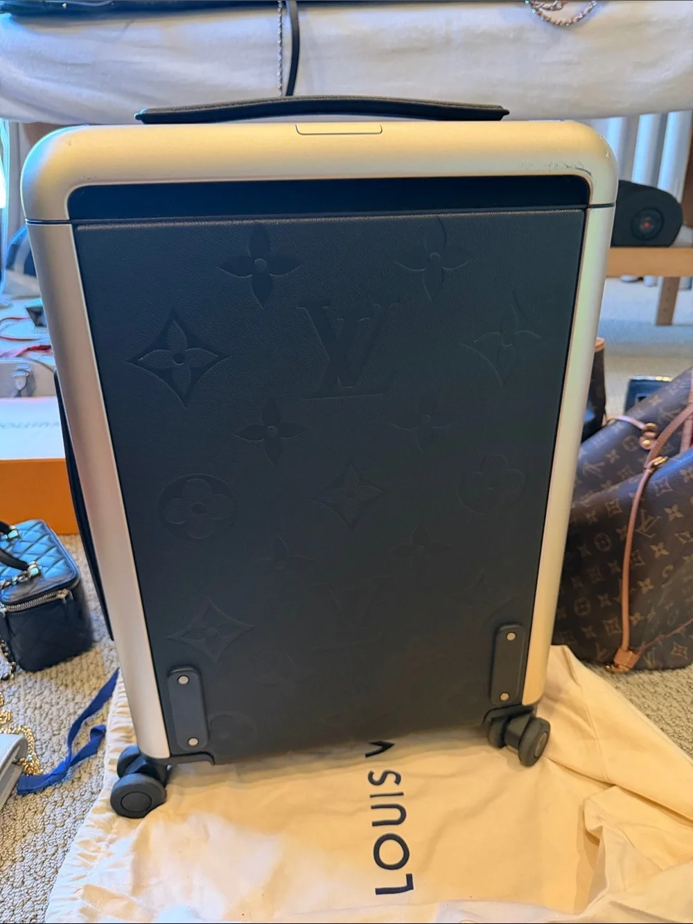 Louis Vuitton Black Embossed Monogram Carry-On - Picture 2 of 10